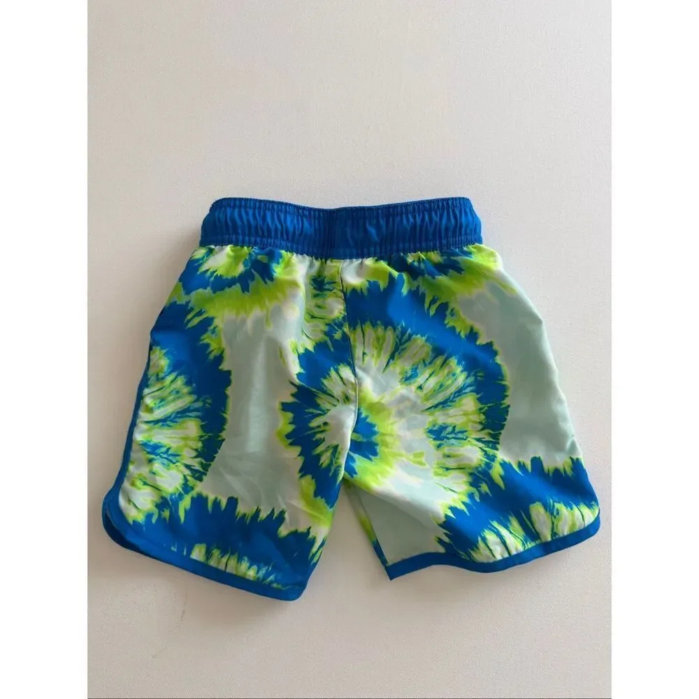 Cat & Jack Baby Boys Swirl Swim Shorts Blue Size 4 T